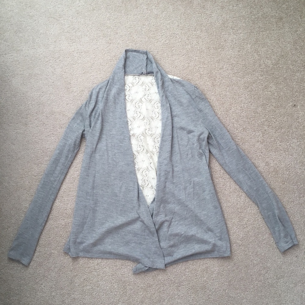 Gray cardigan